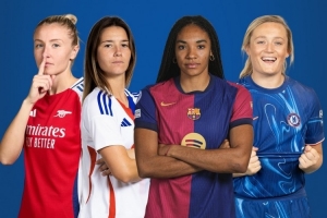 女足欧冠半决赛对阵：阿森纳vs里昂，巴萨vs切尔西